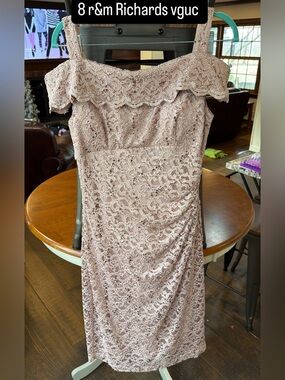 R&M Richards champagne formal dress